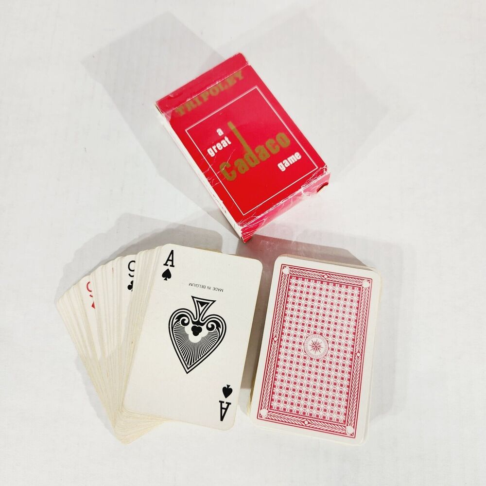 Cadaco Tripoley Deck of Playing Cards Replacement Parts Pieces Vtg Red